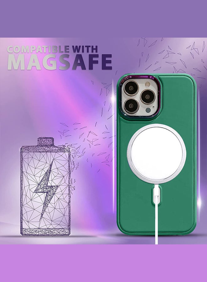JOWAY iPhone 14 Pro MagSafe Case Magnetic Cover Protective Shockproof Wireless Charging Compatible Green - Image 5