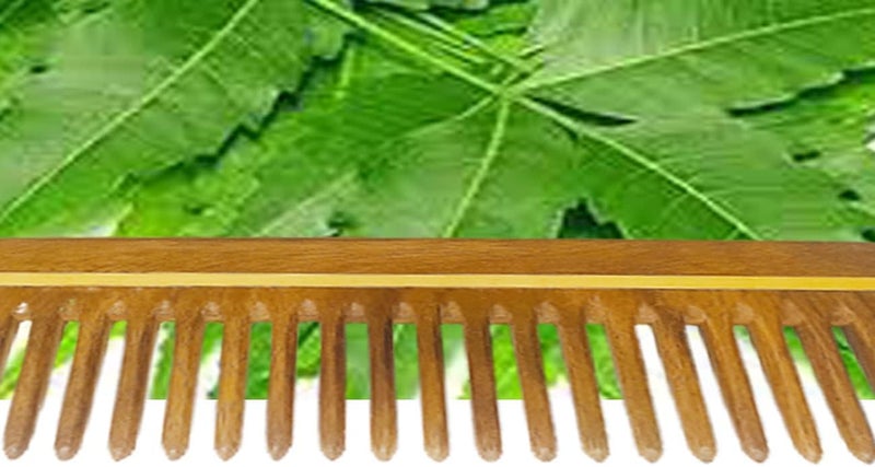 Rufiys Pure Neem Wooden Comb for Women & Men | Hair Growth |Dandruff Remover (Small Wide tooth) - Image 5