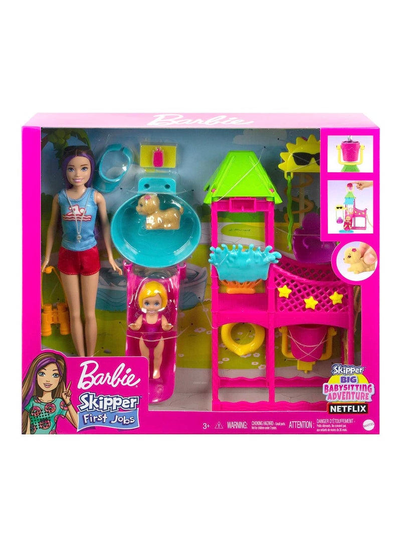 Barbie Skipper First Jobs Waterpark Playset with Doll - Image 2