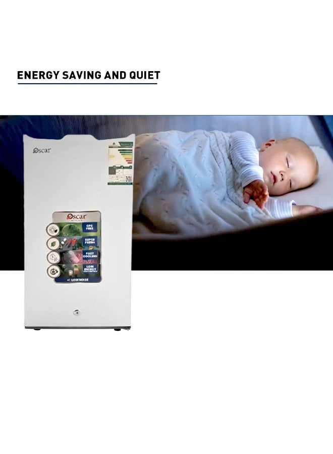 أوسكار ثلاجة باب واحد - 90 لتر - 3 قدم - أبيض - OSCRE-120W - Image 5