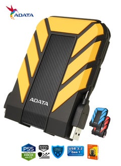 ADATA HD710 Pro DURABLE 1TB External HDD | Fast Data Anti-Shock Hard Drive | Compatible with PS5 XBOX | Shockproof Waterproof | Yellow  - Image 1
