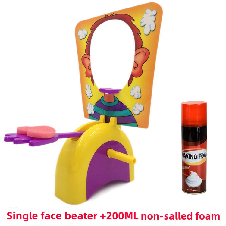 Crap cake cream face machine double device trick slap game party male toy props trembles the same(Single Face Machine Foam) - Image 1