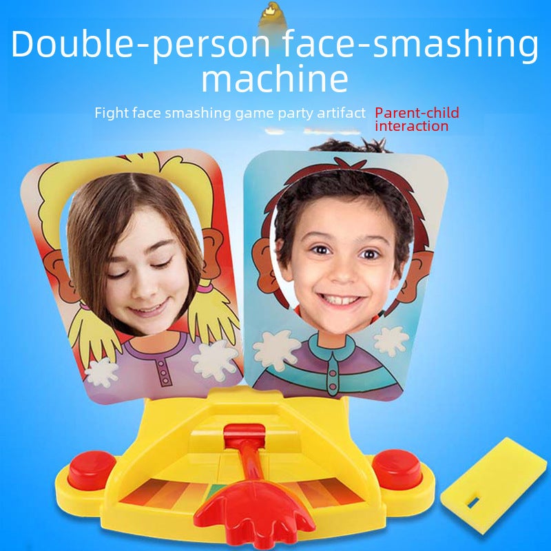 Crap cake cream face machine double device trick slap game party male toy props trembles the same(Single Face Machine Foam) - Image 3