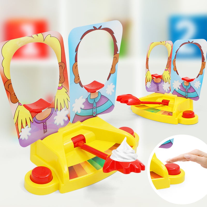 Crap cake cream face machine double device trick slap game party male toy props trembles the same(Single Face Machine Foam) - Image 5