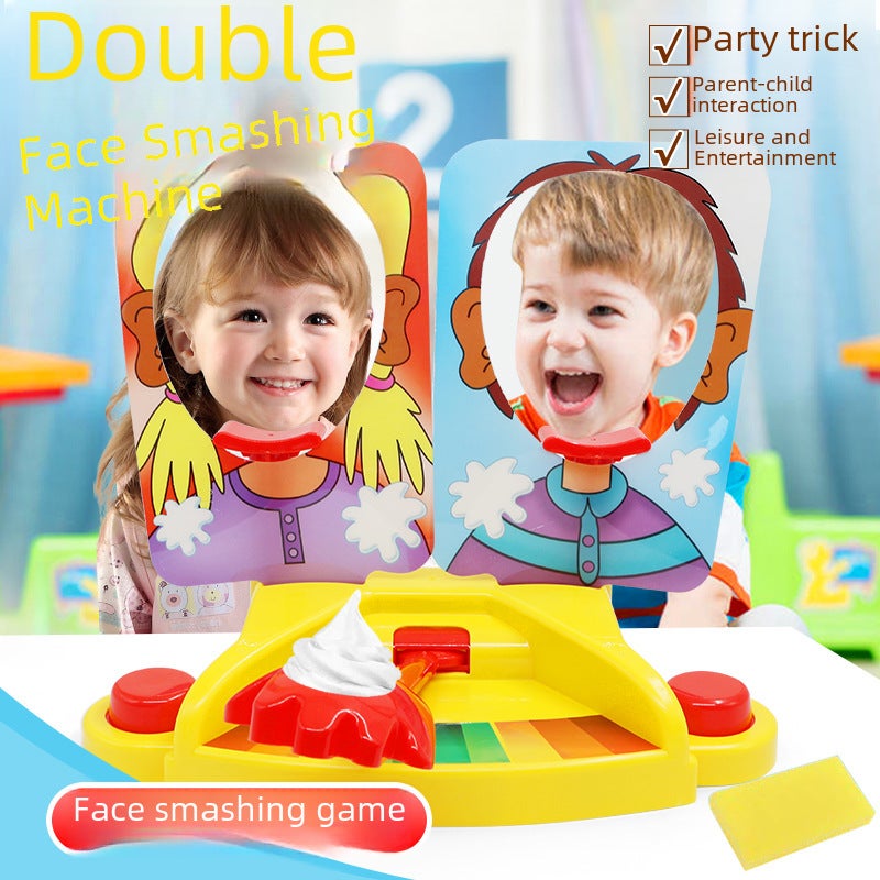 Crap cake cream face machine double device trick slap game party male toy props trembles the same(Single Face Machine Foam) - Image 4