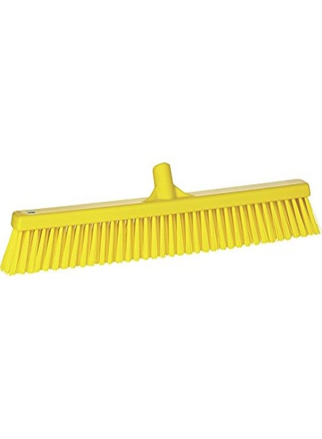 Vikan 31946 Broom,Push,Soft/Stiff,24",PP/PBT,Yellow - Image 1