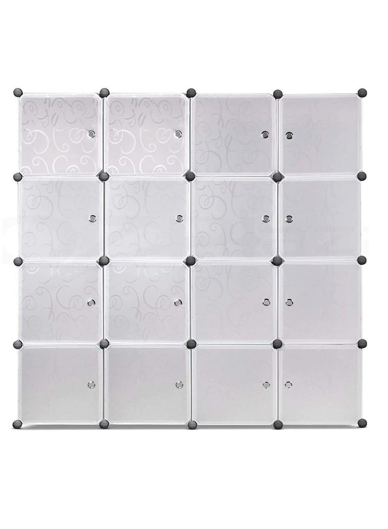 SUPAAR 16 Cubes Diy Wardrobe Storage - White  - Image 3