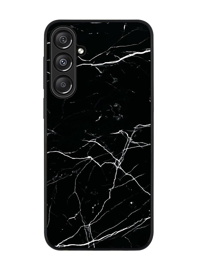 Stylizedd For Samsung Galaxy A16 / A16 5G Case,Slim fit Camera Protection, Shockproof Thin Phone cover - Marble Print Black - Image 1