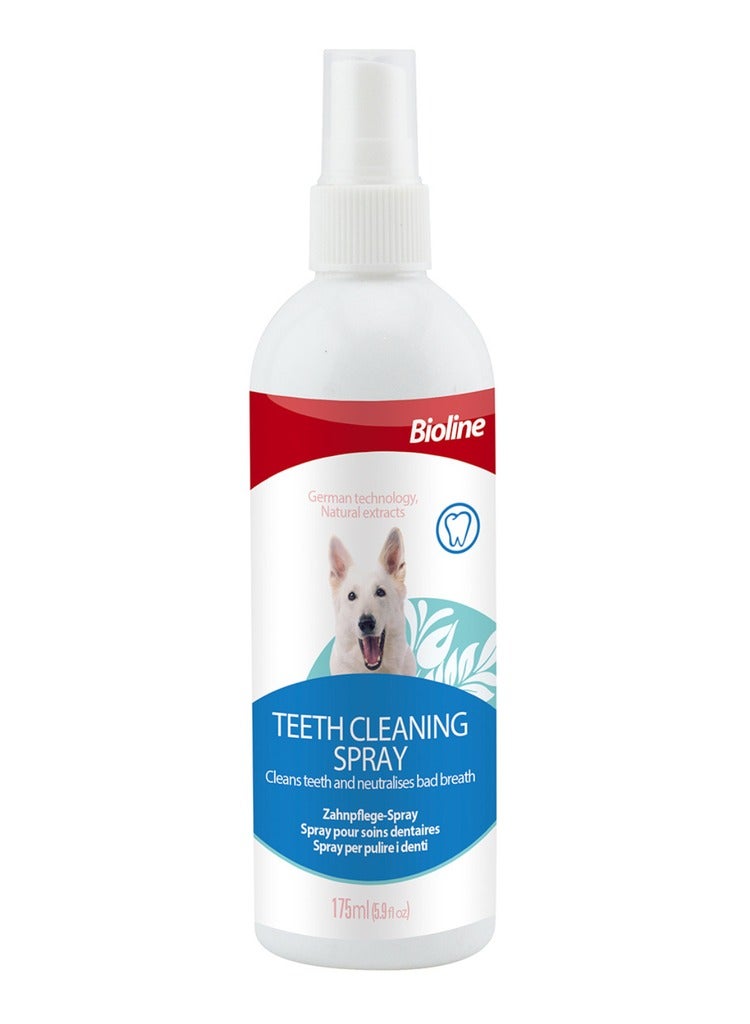 Bioline ​ Ingredients Bioline Teeth Cleaning Spray For Dogs 175ml[Volume - 175ml] 6970117120448-1.webp 6970117120448-2.webp Bioline Teeth Cleaning Spray For Dogs 175ml[Volume - 175ml] - Image 1