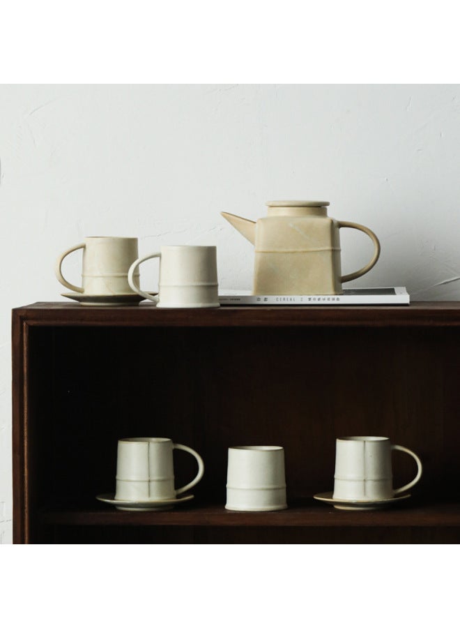 Yilongxuan Ceramic Hand-painted Water Cup Set Household Living Room Water Cup Hand-painted Coffee Cup Teapot Kettle-Color:Handmade Geometric Mug Without Handle - Image 2
