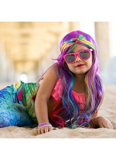 FROG SAC 6 PCS Mermaid Knotted Headbands For Girls, Little Girl Hair Accessories, Kids Knot Headwraps, Criss Cross Tie Dye Head Bands, Mermaid Headband Party Favors, Cute Turban Hairbands, Metallic Ha  - Image 5