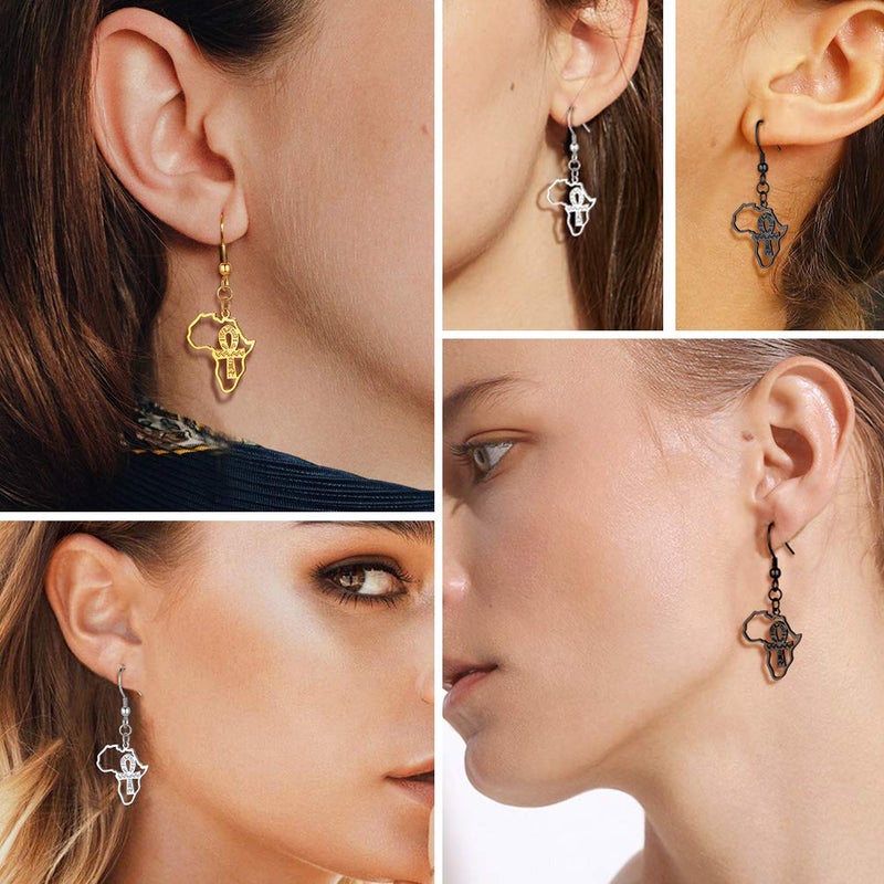 PROSTEEL Cross Earings Surgical Stainless Steel Egyptian Afrocentric Earrings Tribal Earrings African Ankh Jewelry For Women Men - Image 2