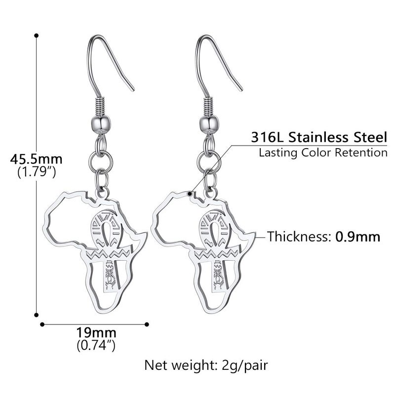 PROSTEEL Cross Earings Surgical Stainless Steel Egyptian Afrocentric Earrings Tribal Earrings African Ankh Jewelry For Women Men - Image 5