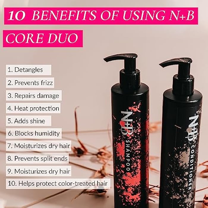 N+B Core Collection | Paraben-Free | For All Hair Types and Textures | Strengthens and Hydrates | Made in the USA (Shampoo/Conditioner) - Image 3