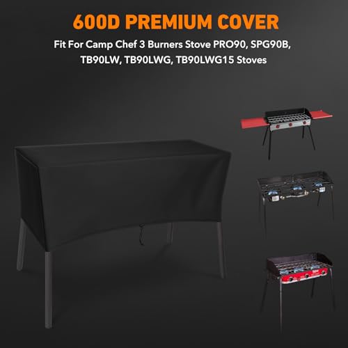 ZBXFCSH Heavy-Duty Patio Cover Fits Camp Chef 3 Burners Stove PRO90, SPG90B, TB90LW, TB90LWG, TB90LWG15 - Image 2
