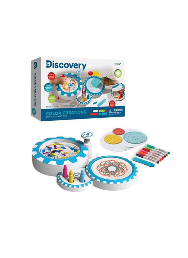 Discovery - Kids Color Creations Dip & Spin Art Maker Set Creative Toy Hands-on Learning - Artistic Expression - Image 1