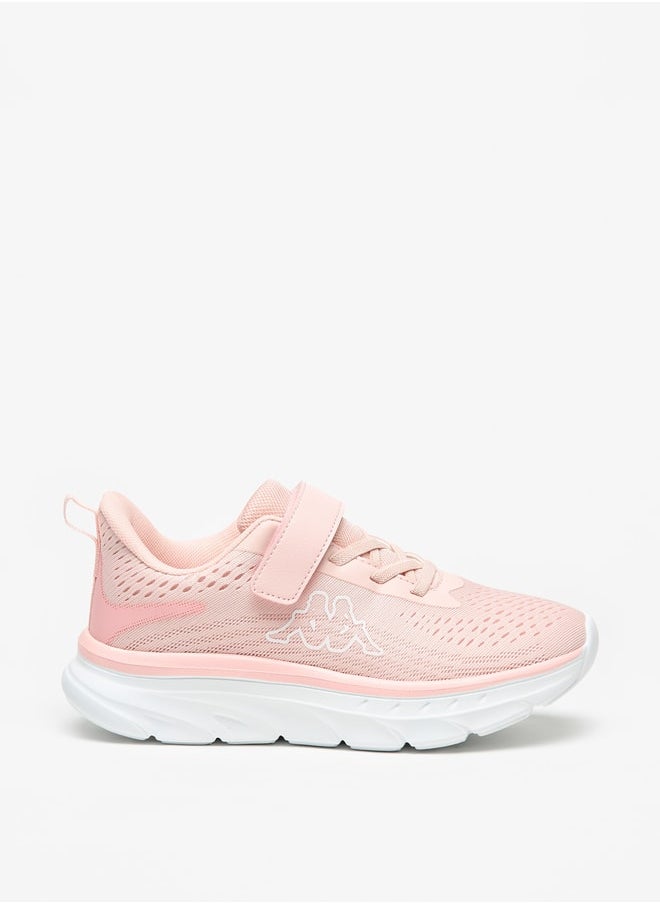 Kappa Girls' Textured Sports Shoes with Hook and Loop Closure  - Image 3