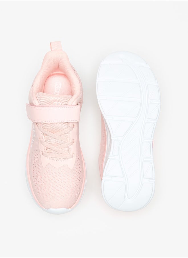 Kappa Girls' Textured Sports Shoes with Hook and Loop Closure  - Image 4
