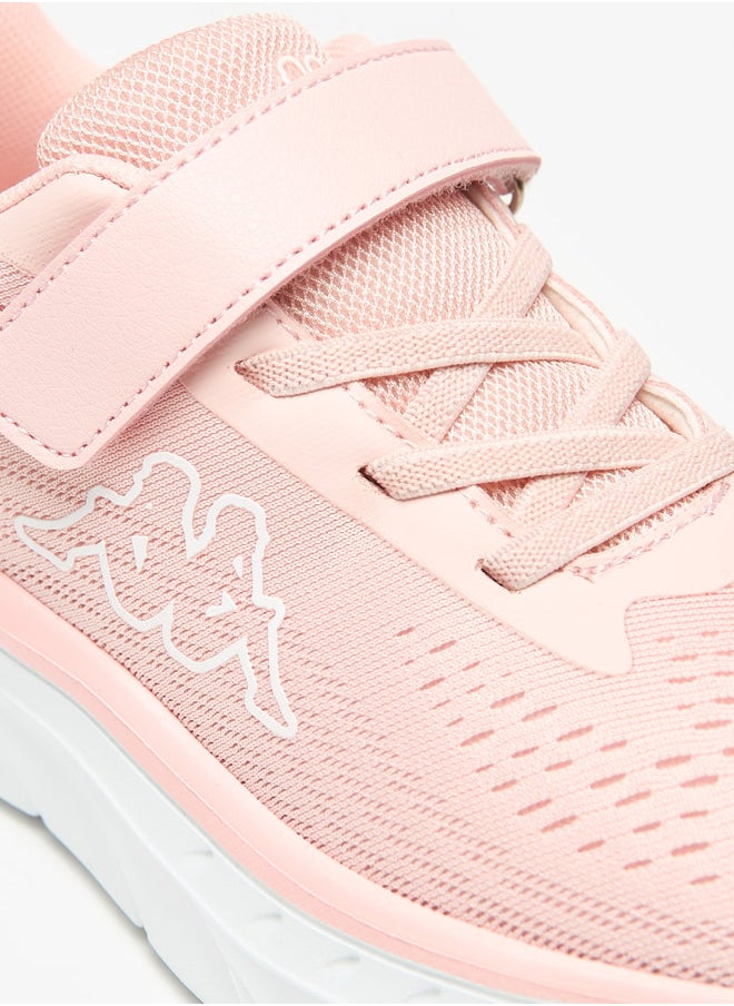 Kappa Girls' Textured Sports Shoes with Hook and Loop Closure  - Image 5