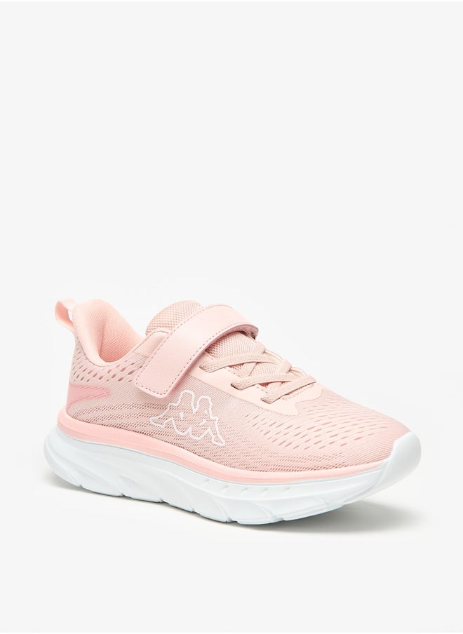 Kappa Girls' Textured Sports Shoes with Hook and Loop Closure  - Image 1