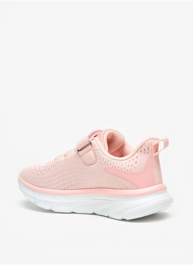 Kappa Girls' Textured Sports Shoes with Hook and Loop Closure  - Image 2