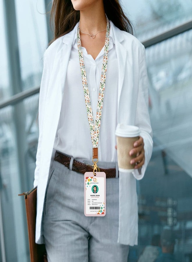 Hsxnam Neck Lanyard Key Chain, Long Lanyard Strap Keychain Holder for Women Men Car Keys ID Badges Card Wallet Phone Camera, White Wideflowers, 8x0.3 inch - Image 5
