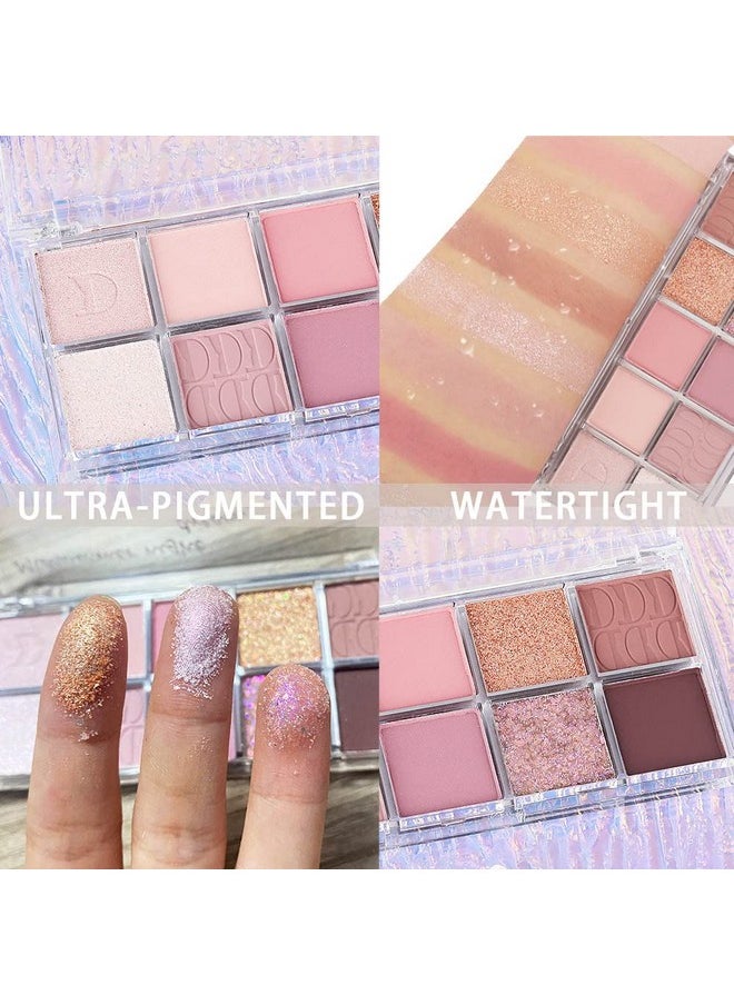 AMY'S DIARY AMY'S DIARY 10 Colors light Pink Eye Shadow Eyeshadow Palette, High Pigmented, Blendable Long Lasting Waterproof Nude Pink Neutral Eye Shadow Palette Makeup (14#)  - Image 3