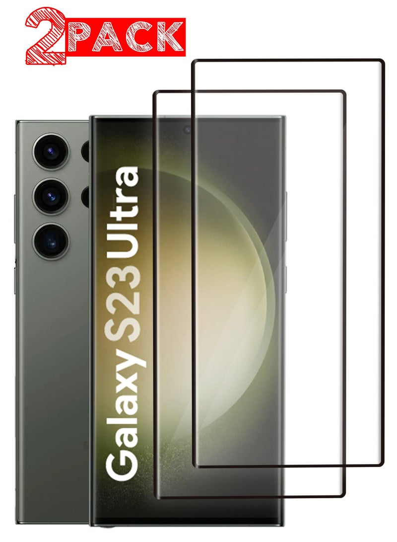 CATANES 2 Pack Of Samsung Galaxy S23 Ultra Screen Protector Scratch and Shatter Resistant Anti Bubble Glass Full Glow Back Screen Protector - Image 1