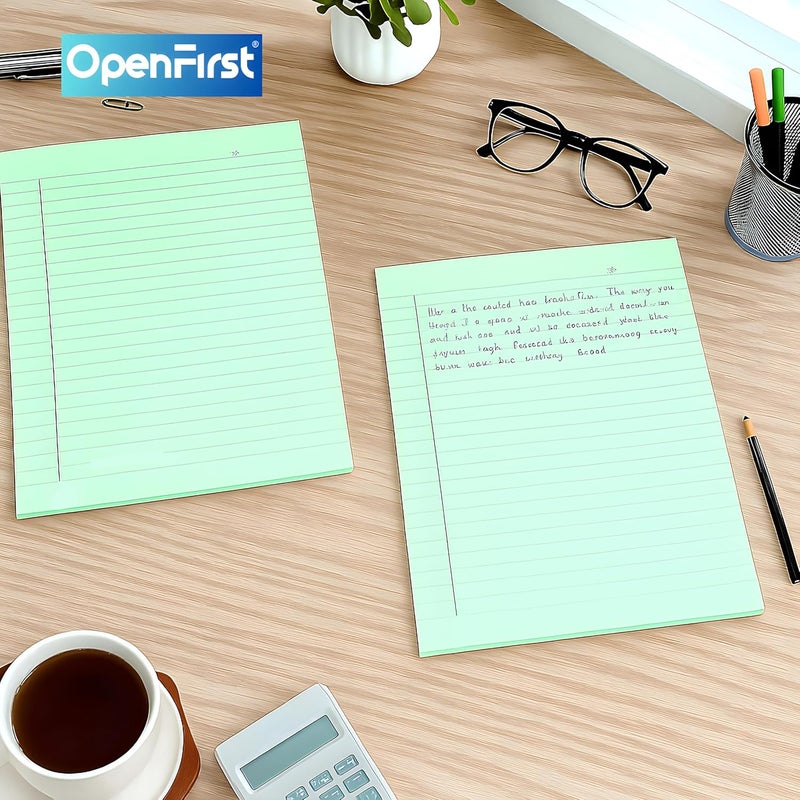 OPENFIRST ® A4 Mint Green Ruled Assignment Sheets – 80 GSM Premium Ultra Smooth Paper | Single Side Ruled | Ideal for School, Office, Notes, Projects & more (Pack of 100) - Image 5