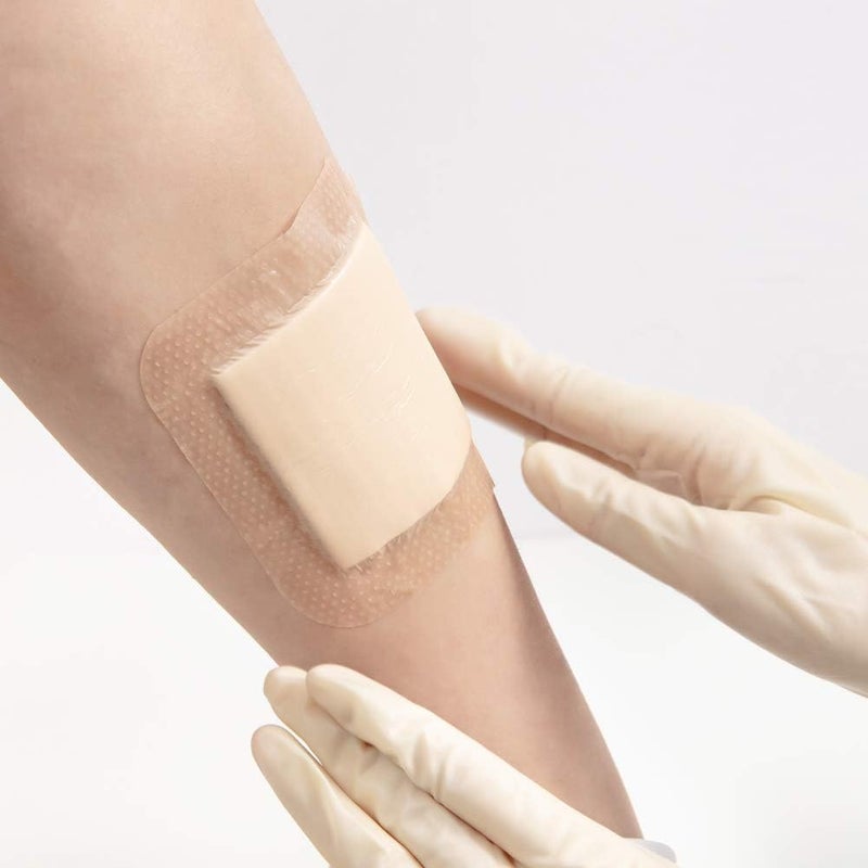 Dimora Silicone Foam Dressing with Border Adhesive 6x6 5 Pack  Sacrum Foam 7x7 Sacral Pads Absorbent Breathable Bed Sore Pressure Dressing - Image 4
