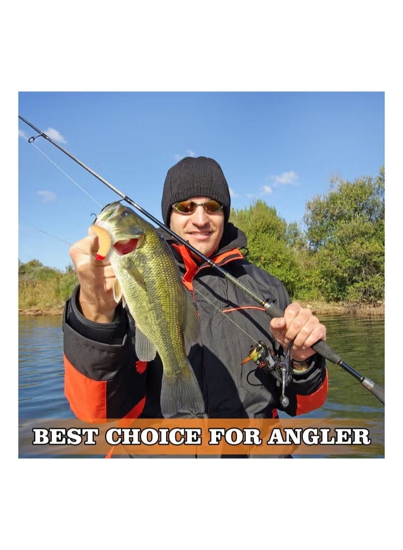 Fake Fishing ait, 200 Pcs Soft Maggot Baits Fake Worms for Fishing Bass Fishing Lures for Freshwater Artificial Wax Worms Gross Plastic Worms, for Freshwater Saltwater Lake Trout Ice Fishing - Image 3