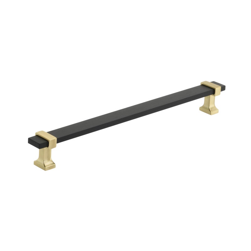 Amerock Cabinet Pull Brushed Matte BlackBrushed Gold 81316 inch 224 mm Center to Center Overton 1 Pack Drawer Pull Drawer Handle Cabinet Hardware - Image 2