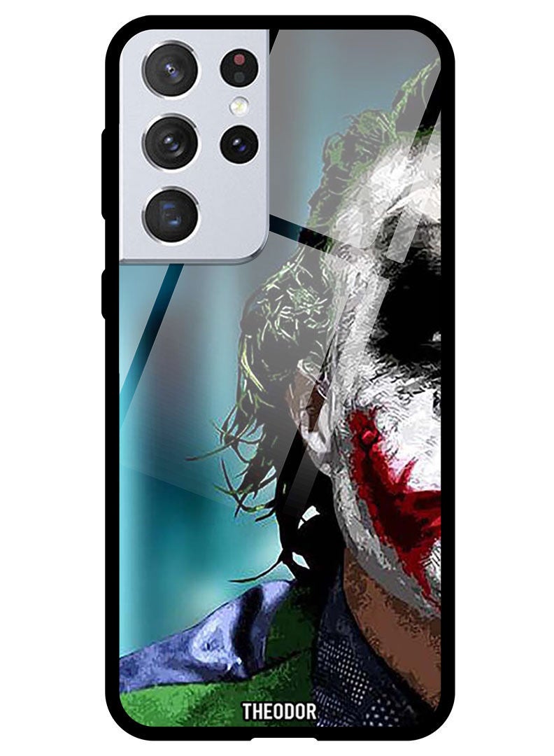 Theodor Protective Tempered Glass Case Cover Samsung Galaxy S21 ULTRA Joke_r Half face - Image 1