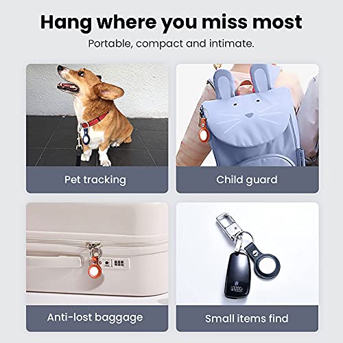 GadgetBite Portable Protective Case Anti-Scratch Cover with Keychain Compatible with AirTags 2021[Airtags Not Included]-Dark Brown - Image 2