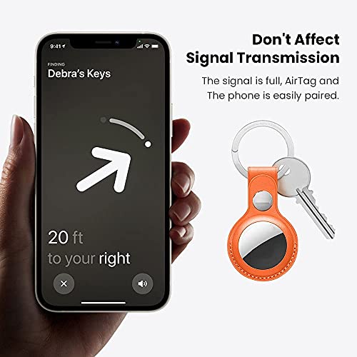 GadgetBite Portable Protective Case Anti-Scratch Cover with Keychain Compatible with AirTags 2021[Airtags Not Included]-Dark Brown - Image 3