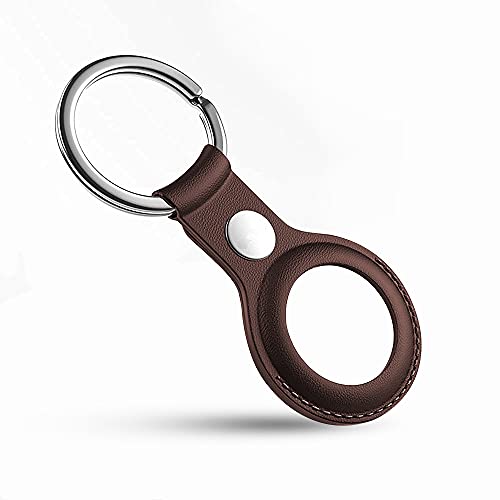 GadgetBite Portable Protective Case Anti-Scratch Cover with Keychain Compatible with AirTags 2021[Airtags Not Included]-Dark Brown - Image 1