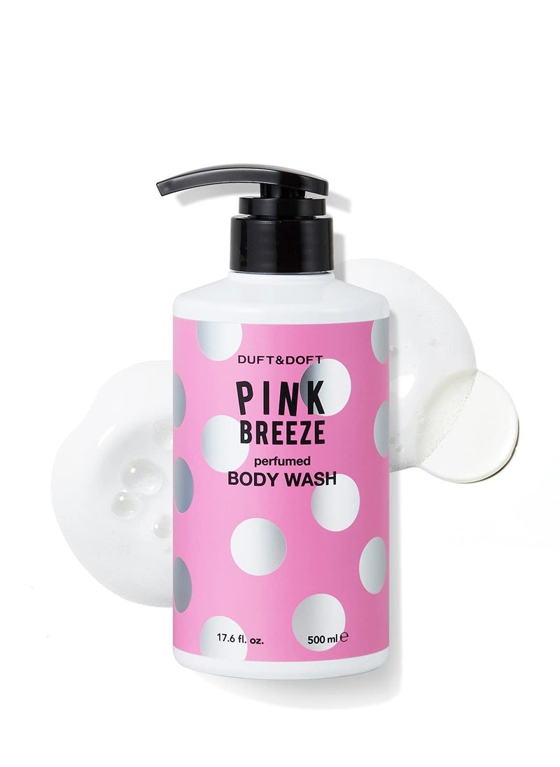 DUFT & DOFT - DUFT & DOFT Pink Breeze Perfumed Body Wash 17.6 fl oz with 6 Blue Herbs, Through Cleansing without Stripping the Delicate Skin Barrier, Paraben Free - Image 1