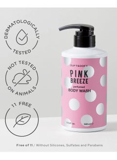 DUFT & DOFT DUFT & DOFT Pink Breeze Perfumed Body Wash 17.6 fl oz with 6 Blue Herbs, Through Cleansing without Stripping the Delicate Skin Barrier, Paraben Free  - Image 2