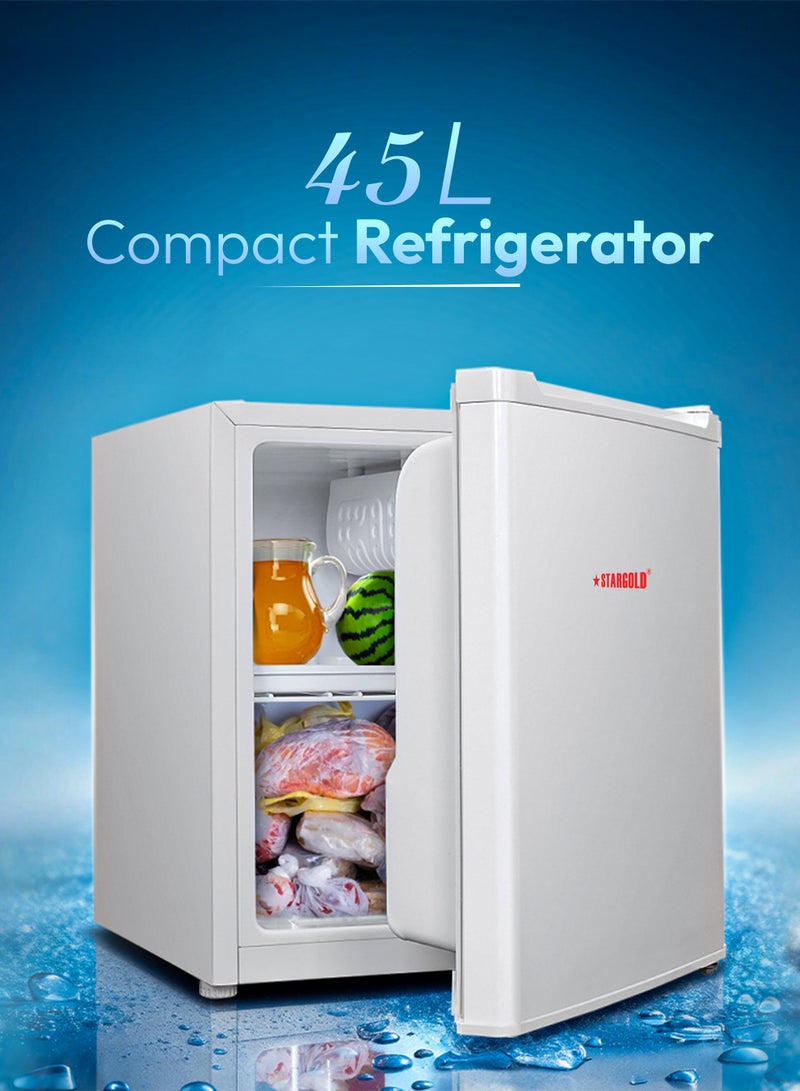 Stargold Small Upright Freezer 45L Mini Standalone Freezer, 90W 220-240V Non-Inverter Compressor Fridge, Refrigerant R600a, 4 Star Energy, Freezer Compartment, Mechanical Control, Reversible Door, Recessed ABS Handle & Low Noise System for Home & Office Small Chest Freezer, SG-HF45L White - Image 2