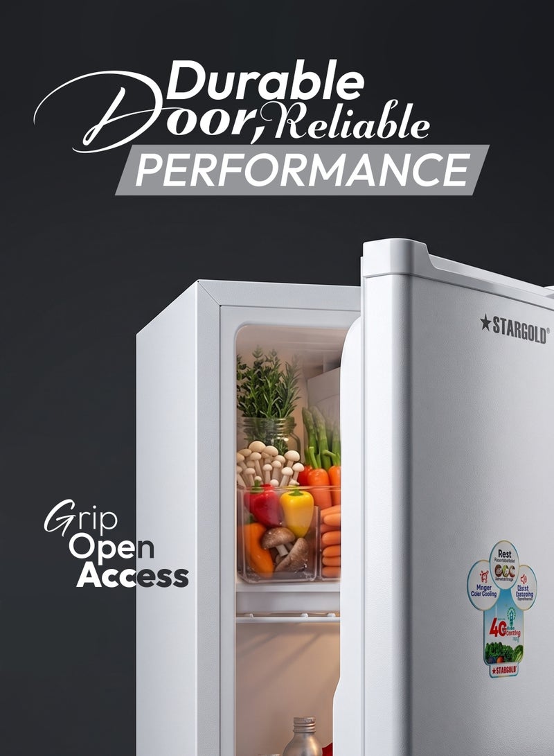 Stargold Small Upright Freezer 45L Mini Standalone Freezer, 90W 220-240V Non-Inverter Compressor Fridge, Refrigerant R600a, 4 Star Energy, Freezer Compartment, Mechanical Control, Reversible Door, Recessed ABS Handle & Low Noise System for Home & Office Small Chest Freezer, SG-HF45L White - Image 4
