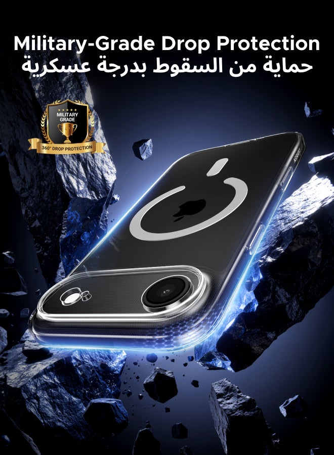 يو جرين جراب ايفون آير Magsafe مغناطيسي قوي مع زر مصراع مطور ومؤخر للاصفرار كفر ايفون آير حماية عسكرية مقاومة للخدش جراب الهاتف 17 آير مغناطيسي متوافق مع ملحق ماجسيف - Image 4