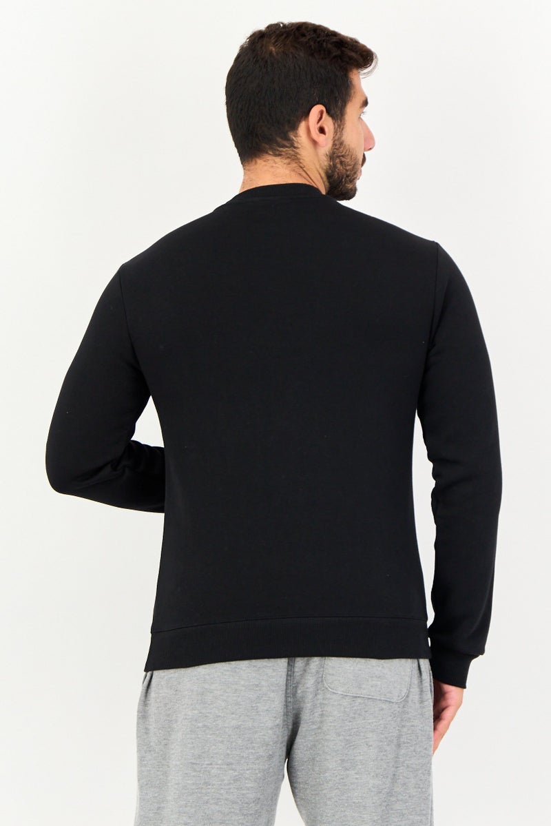 Reebok Men Sportswear Fit Long Sleeve Outdoor Sweatshirt, Black - Image 4
