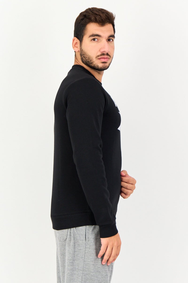 Reebok Men Sportswear Fit Long Sleeve Outdoor Sweatshirt, Black - Image 3