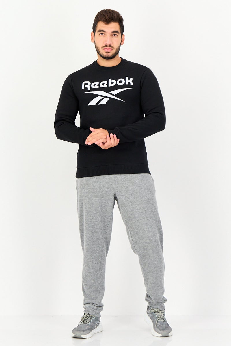 Reebok Men Sportswear Fit Long Sleeve Outdoor Sweatshirt, Black - Image 2