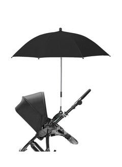 TEKNUM Universal Stroller Umbrella With Holder Clip Clamp, 360 Degree Rotatable - Black  - Image 1