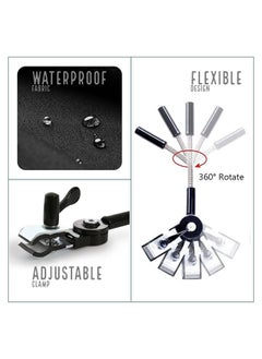 TEKNUM Universal Stroller Umbrella With Holder Clip Clamp, 360 Degree Rotatable - Black  - Image 3