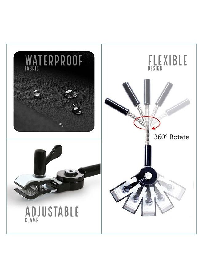TEKNUM - Universal Stroller Umbrella With Holder Clip Clamp, 360 Degree Rotatable - Black - Image 1
