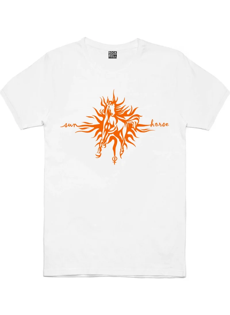 روك اند رول Sun Horse White Short Sleeve Women's T-Shirt