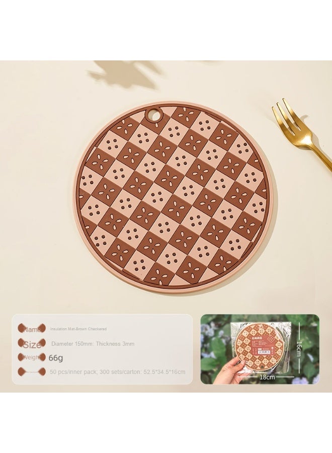 نيمي وسادة عازلة للحرارة بتصميم لوحة الشطرنج الزهور - Image 1