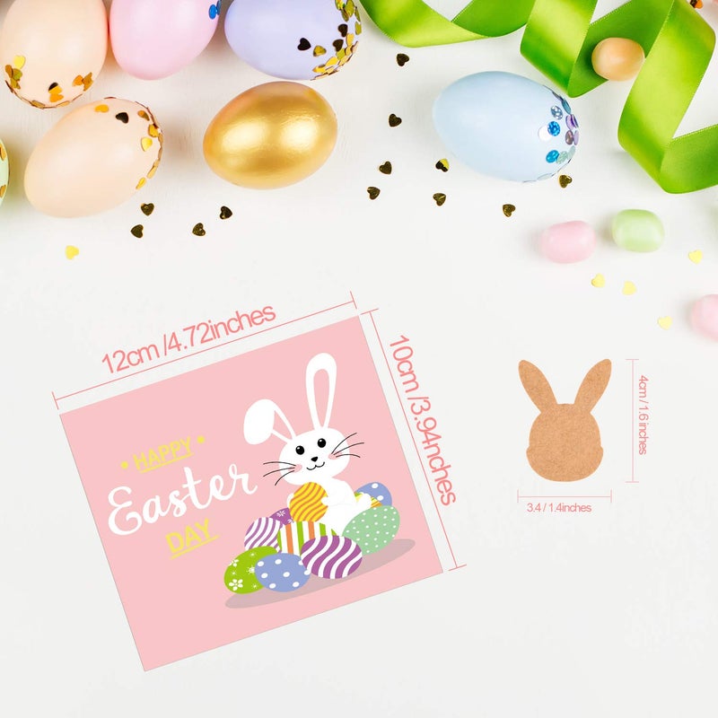 TUPARKA 36 Pack Happy Easter Cards, Easter Greeting Cards Assortment,Spring Note Cards with 36 Envelopes for Kids, 6 Designed - Image 3